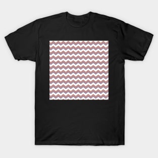 Coral Blue White ZigZag Chevron Pattern T-Shirt